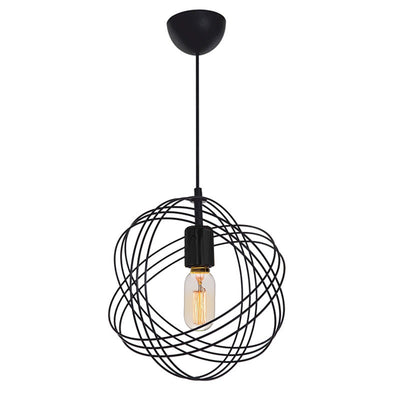 Lustra Idris negru D30x75 cm