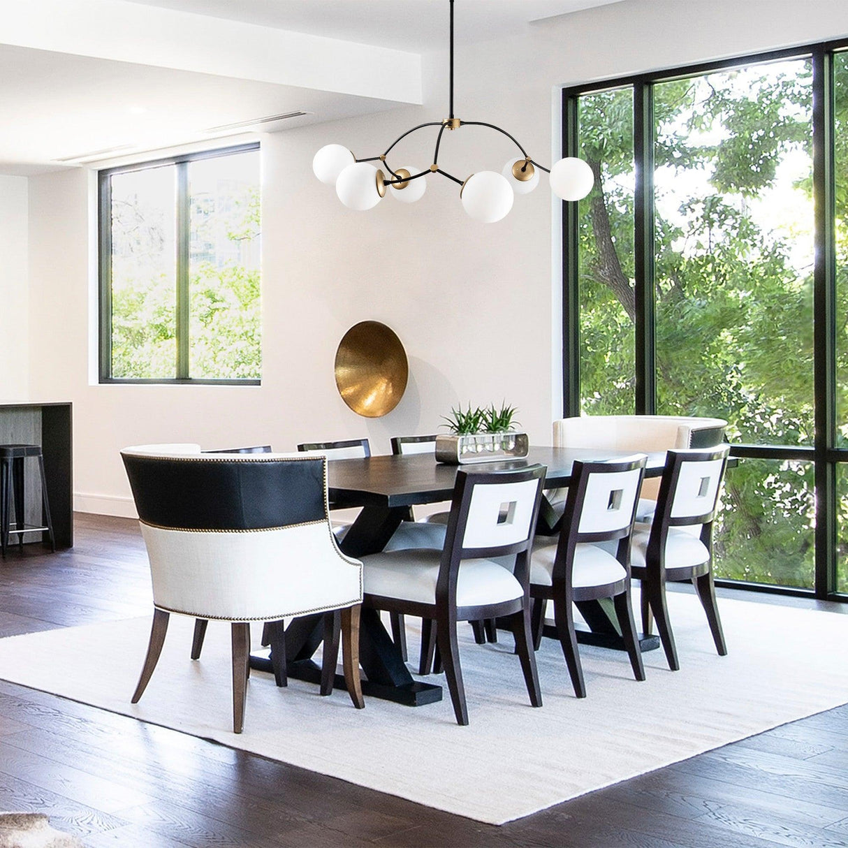 Lustra Kromozom Chandelier, Alb