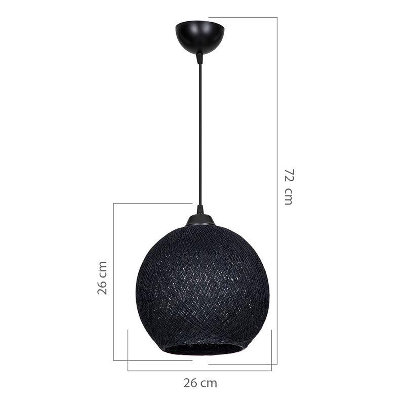 Lustra Leshia 26x72 cm - Negru