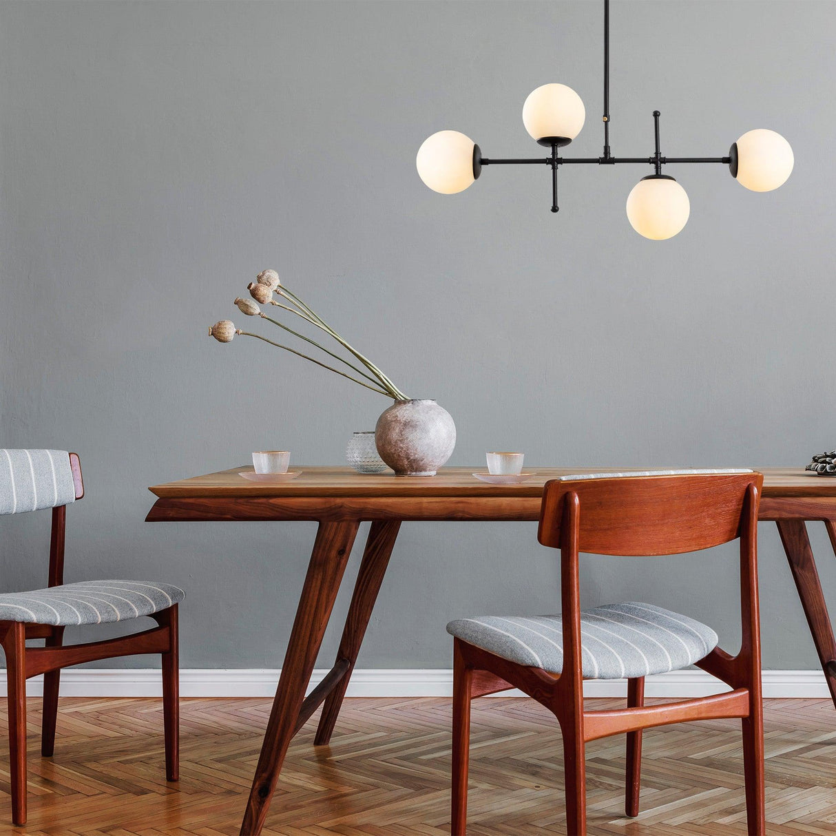 Lustra Mudoni 1 Chandelier, Negru