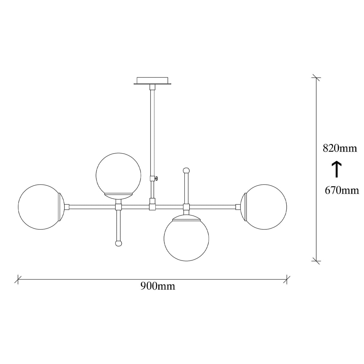 Lustra My Chandelier, Negru