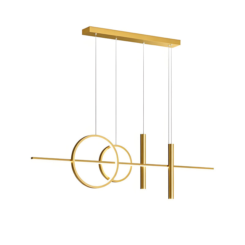 Lustra Neron, Metal, 100x25x26 cm - Auriu