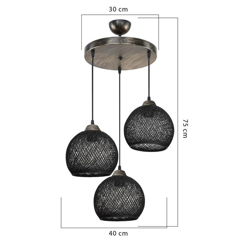 Lustra PWL-1121 Ε27 D40x80cm - Cupru