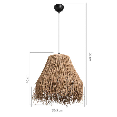 Lustra PWL-1126, maro, 36x90 cm, perspectiva suplimentara