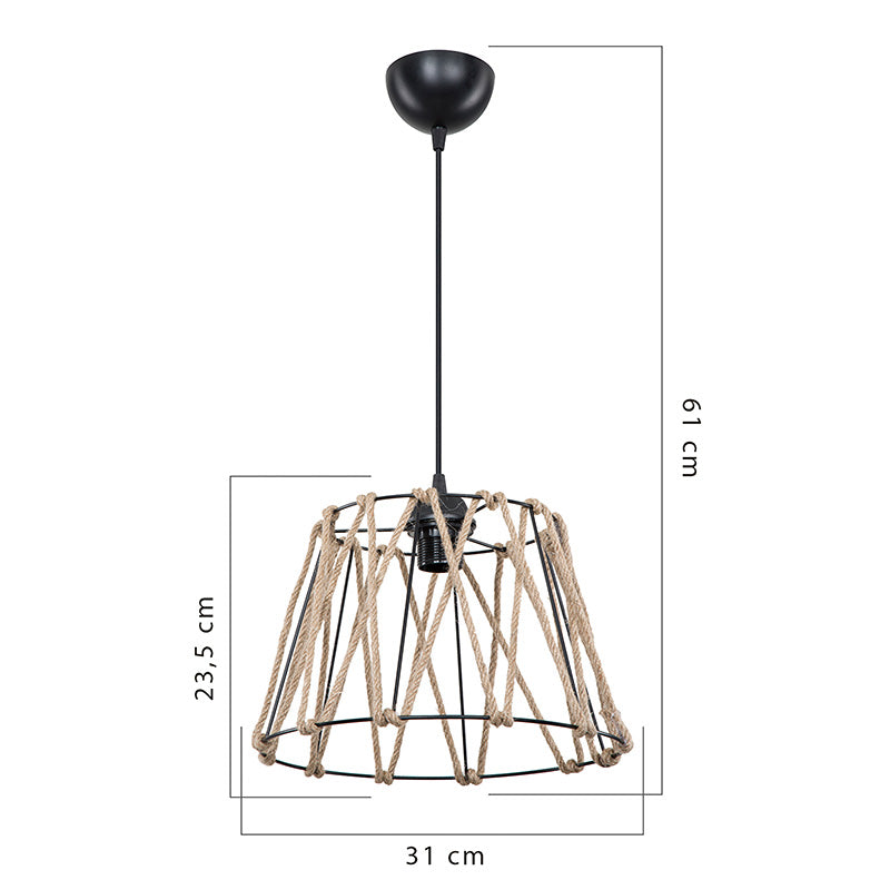 Lustra, PWL-1160, Negru, 30x54 cm