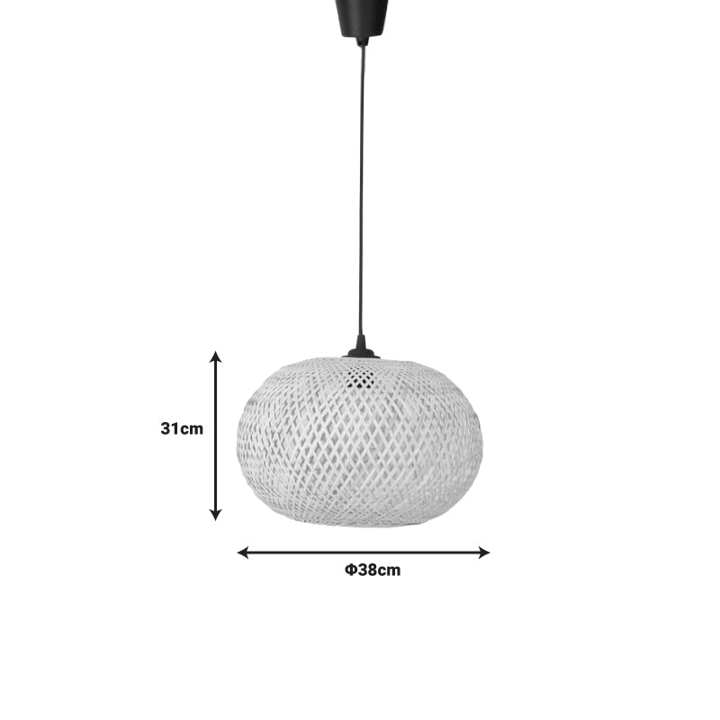 Lustra Universe bambus, Natural, 38x38x31 cm, detaliu produs