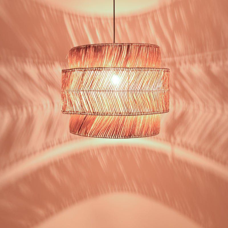 Lustra Zeniole abaca, Natural, 60x60x50 cm, imagine suplimentara