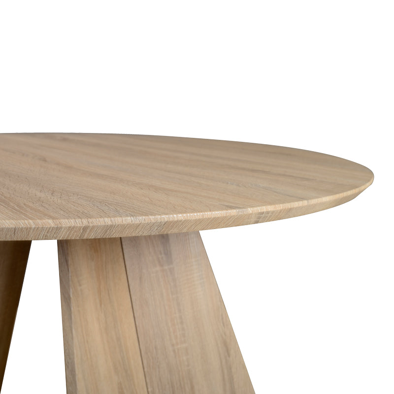 Masa rotunda cu functie extensibila Bibble, Nuc, 120x76 cm - Natur