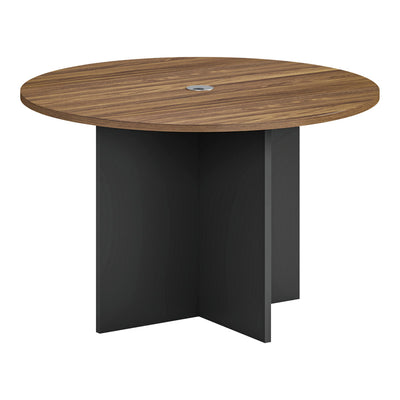 Set De Mobilier De Birou Masa conferinte profesionala cu design Oscar, Lemn Nuc-Antracit, 150x76 cm