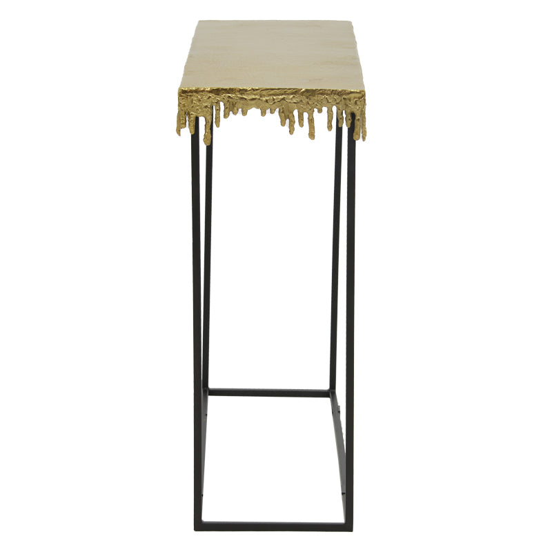 Masa Consolă Bulco metal, auriu-negru, 80x28x72 cm, detaliu produs