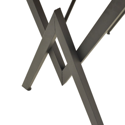 Masă cu efect de marmură neagră Vertex, Metal, negru, 110x70x72 cm, foto produs