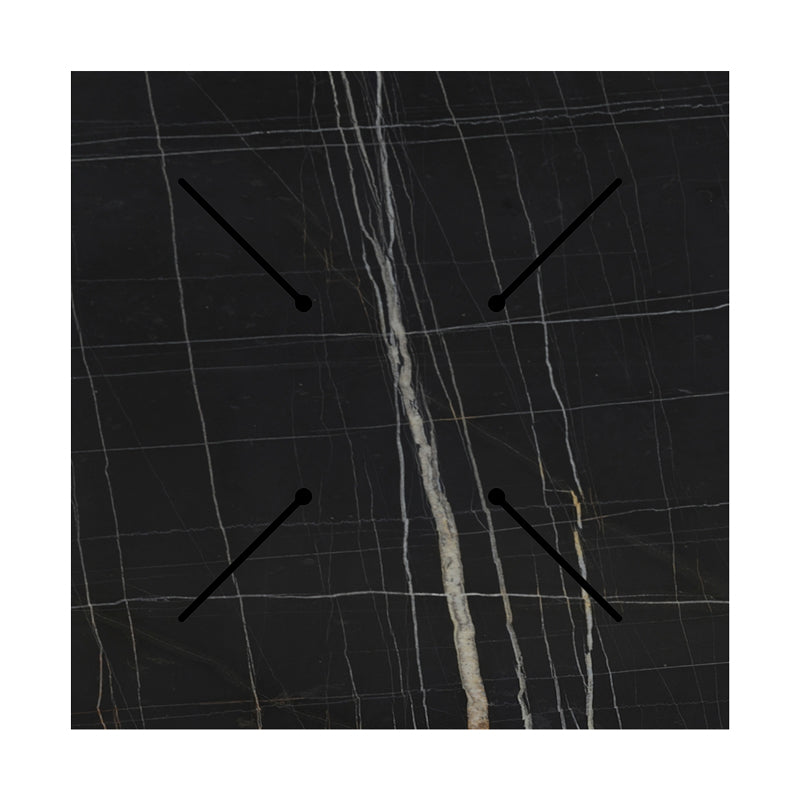 Masă cu funcție de masă de prânz Relian, neagră, 70x70 cm, detaliu produs
