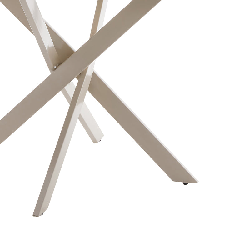 Masa Dammero Crem mdf, crem, D100x75 cm, detaliu produs