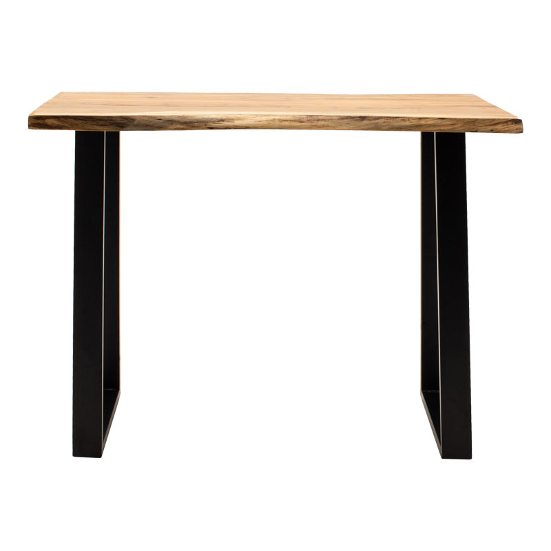 Masa de bar Miles Boho, Lemn masiv, Grosime 3 cm, Natural, 120x53x97 cm
