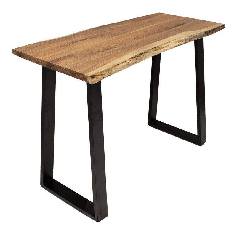 Masa de bar Miles Boho, Lemn masiv, Grosime 3 cm, Natural, 120x53x97 cm