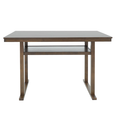 Masa de bar Tenor lemn Natural cauciuc, nuc, 150x90x91 cm, detaliu produs