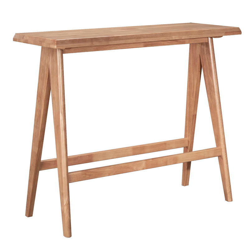 Masa de bar Winslow din lemn de arbore de cauciuc, nuc 120x45x100 cm