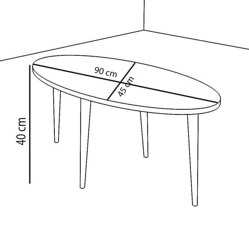 Masa de cafea Barton, Sonoma-maro, 90x45x40 cm - Sonoma