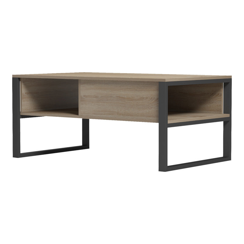 Masa de cafea Bendon, Pal melaminat si metal, 100x60x45 cm - Sonoma-Negru