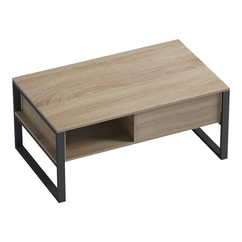Masa de cafea Bendon, Pal melaminat si metal, 100x60x45 cm - Sonoma-Negru