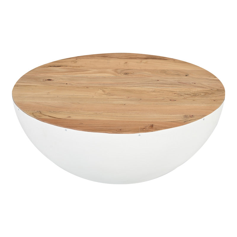 Masa de cafea Boho Coffelty, Alb, 90x90x40 cm, detaliu produs
