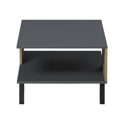 Masă de cafea cu design modern Tuscany, Stil sonoma-antracit, Material lemn/metal, 83x54x34 cm, foto produs 6
