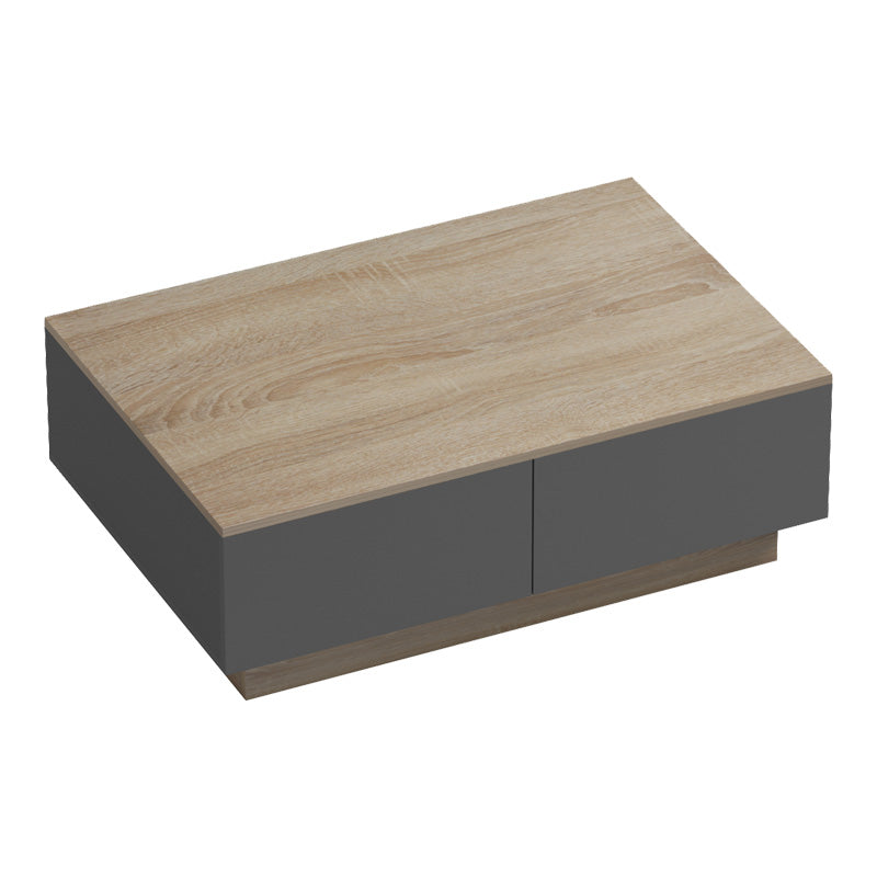 Masa de cafea cu rafturi Winey, Lemn, Sonoma-Antracit, 90x60x31 cm