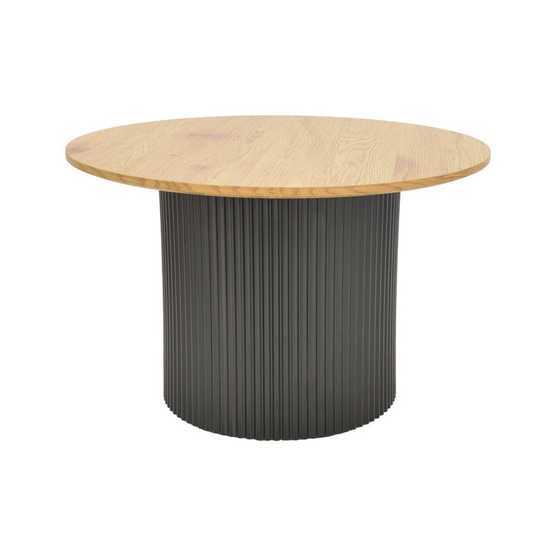Masuta de cafea Dovel, MDF si metal, D70x45 cm - Sonoma-Negru