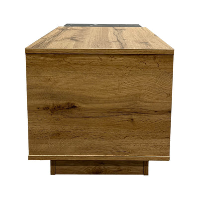 Masa de cafea eleganta Fetix, marmura neagra, lemn, 90x45x45 cm, foto produs