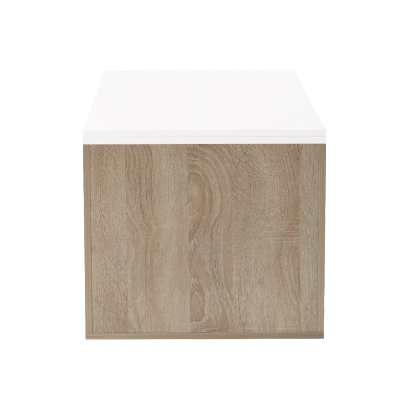 Masa de cafea extensibila Extera, Alb-sonoma, 100-160x50x45 cm