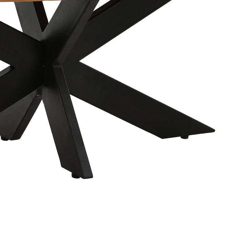 Masa de cafea, Fardy, lemn masiv de acacia, Negru, 120x60x45 cm