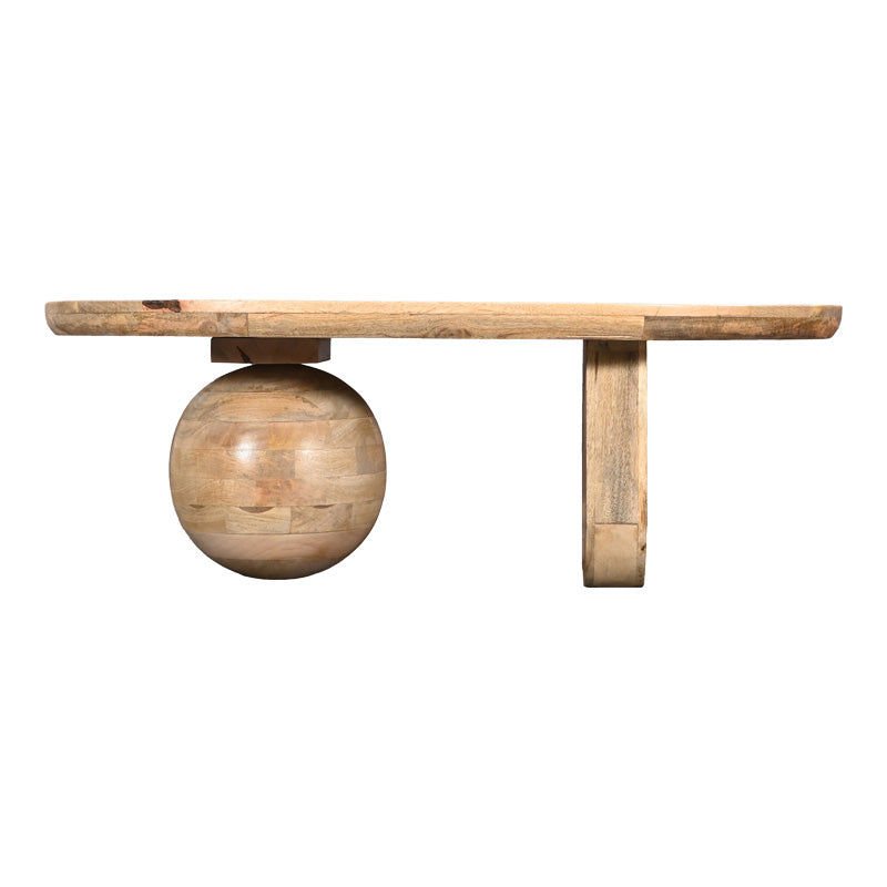 Masa de cafea în, Kane, lemn masiv de acacia, Natur, 110x72x38 cm - Natur