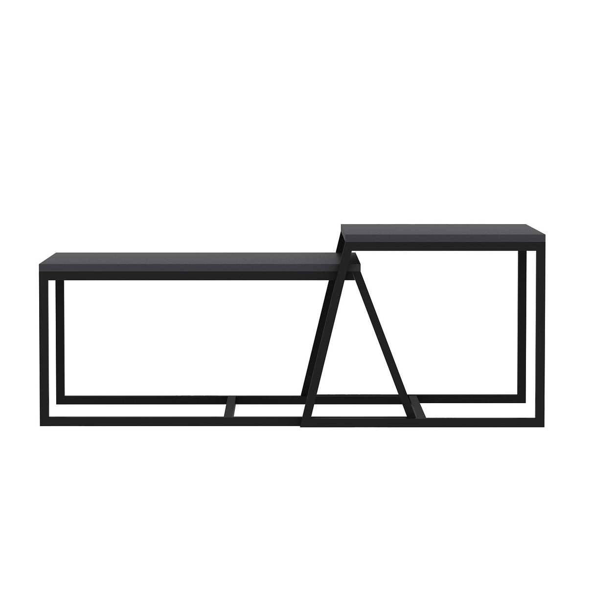 Masa de cafea Minimal Inarch, antracit - alb, 55x57 cm - Anthracite
