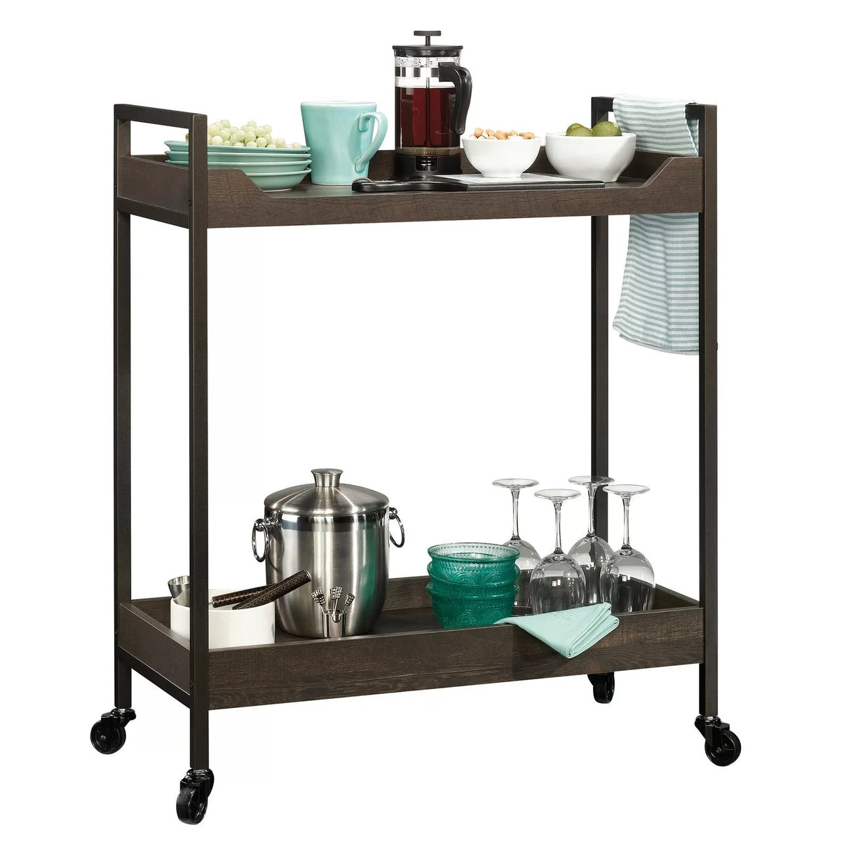 Masa de cafea Nova Nodeco, maro inchis - negru - maro deschis - negru, 80x40 cm - Dark Brown
Black