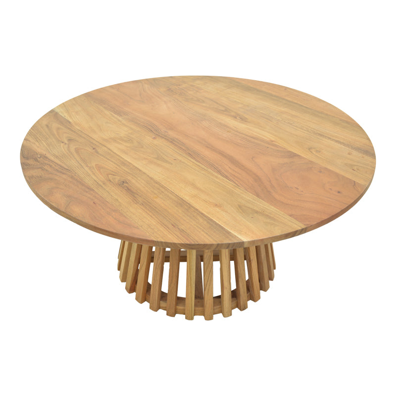 Masa de cafea Radiane Solid, design natural, lemn de acacia, 80x40 cm - Natur