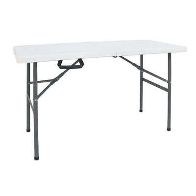 mobilier de gradina Masa de camping pliabila comerciala Rodeo cu rama metalica Alb 122x60x74cm