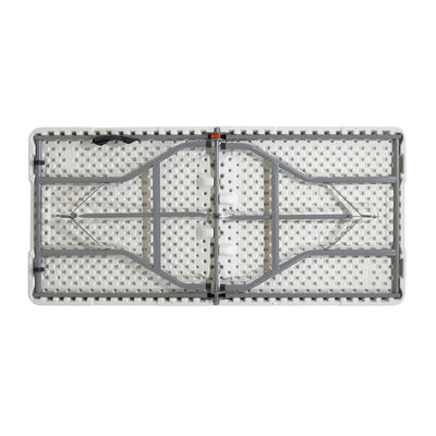 Masa de camping pliabila comerciala Rodeo rama metalica, Alb, 152x60x74 cm, perspectiva suplimentara