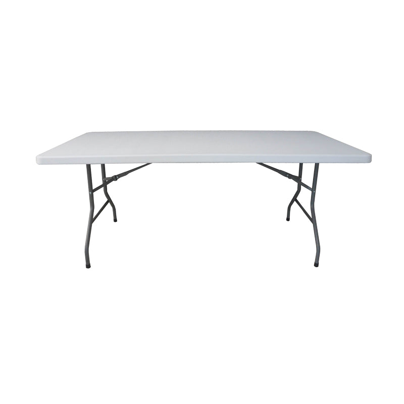Masa de conferinte de gradina Aprilia, Alb, 152x76x74 cm