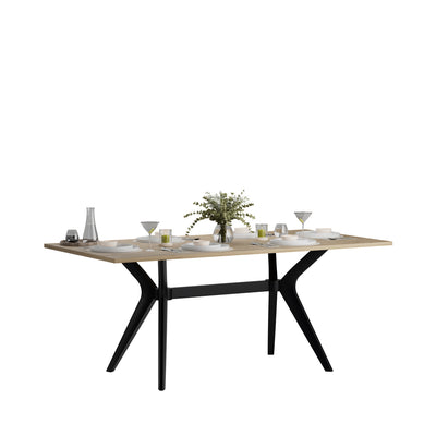 Masă de Dining Adore Luna, Stejar, 181x75x90 cm, perspectiva suplimentara