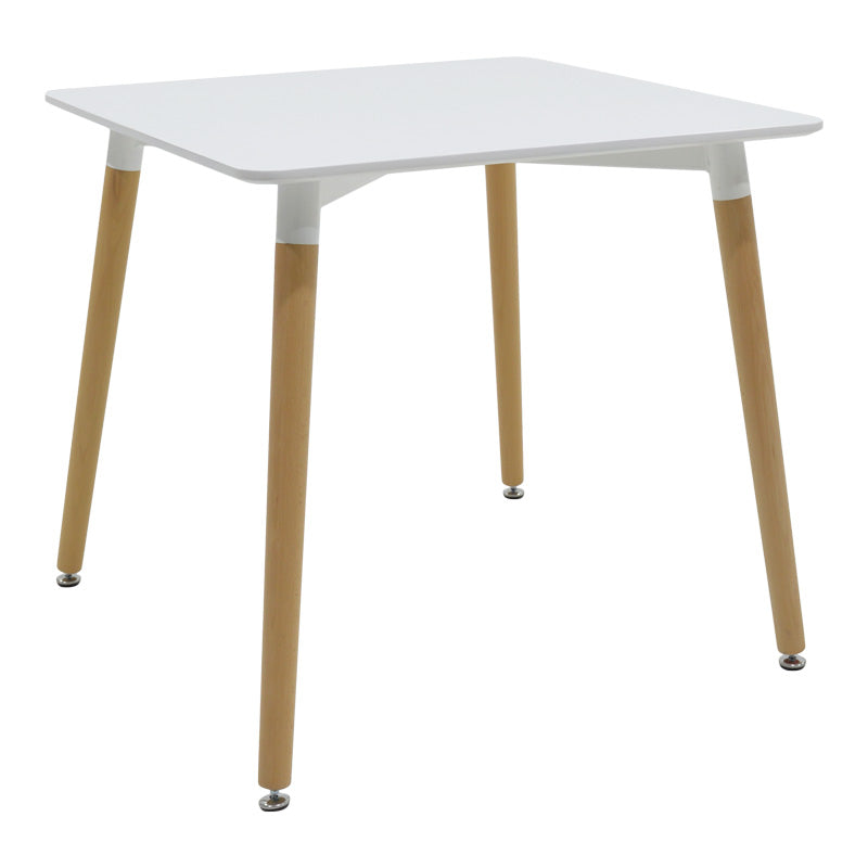 Masă de dining cu 3 piese Natali-Noor, Alb-Bej, 80x80x76 cm