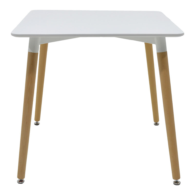 Masă de dining cu 3 piese Natali-Noor, Alb-Bej, 80x80x76 cm