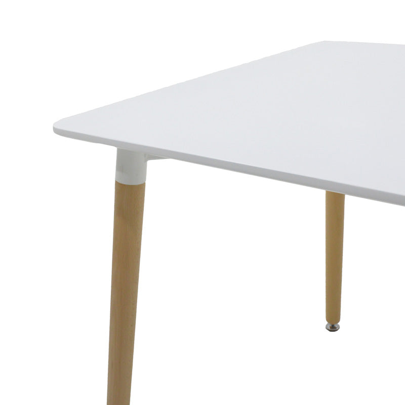 Masă de dining cu 3 piese Natali-Noor, Alb-Bej, 80x80x76 cm