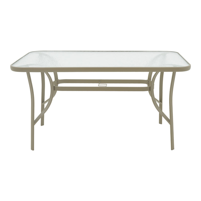 Masa de dining cu blat din sticla, Ensure-Calan, metal și sticla, Multicolor, 140x80x70 cm, foto produs 6