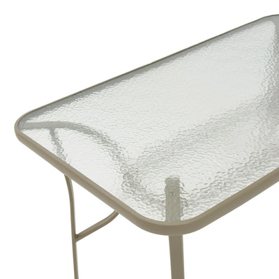 Masa de dining cu blat din sticla, Ensure-Calan, metal și sticla, Multicolor, 140x80x70 cm, foto produs 7