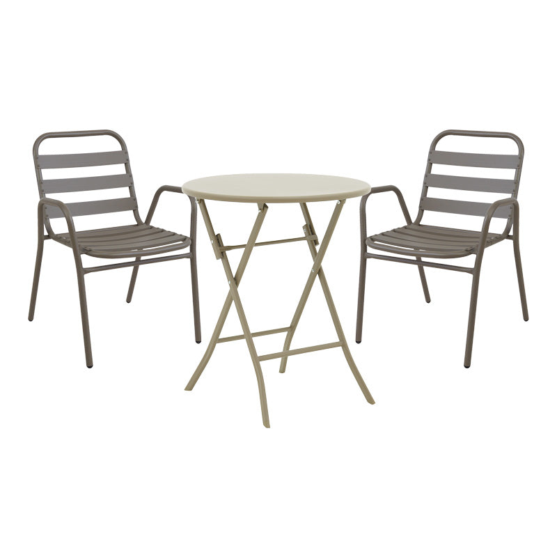 Masa de dining cu set scaune Albero-Sussie, Metal, Multicolor, 60x70 cm