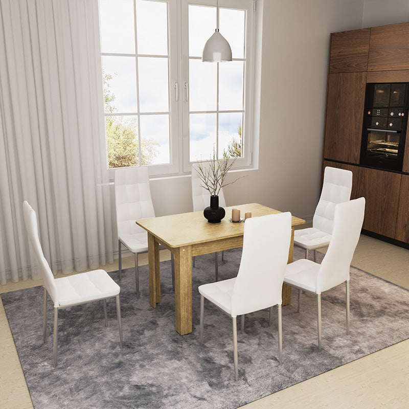 Masa de dining Quiin, extensibila, nuc, 120-174x70x74 cm - Sonoma
