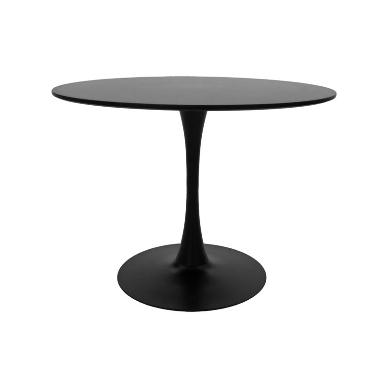 Masa de dining set 3 piese Balou-Houlian, negru-menta, D80x73 cm