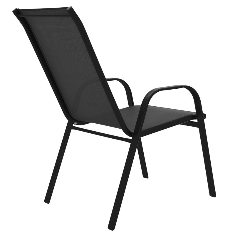 Masa de dining Vergo-Calan din metal, neagra, D60x70 cm, detaliu produs
