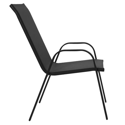 Masa de dining Vergo-Calan din metal, neagra, D60x70 cm, perspectiva suplimentara