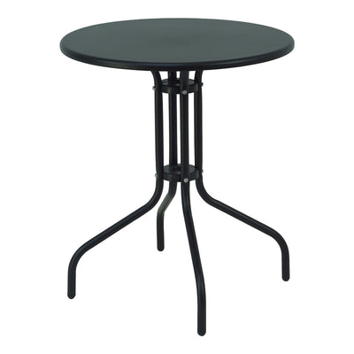 Masa de dining Vergo-Calan din metal, neagra, D60x70 cm, foto produs